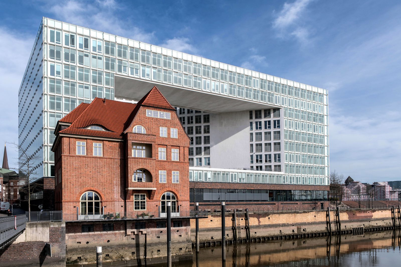 Modern and historic architecture in Hamburg HafenCity
